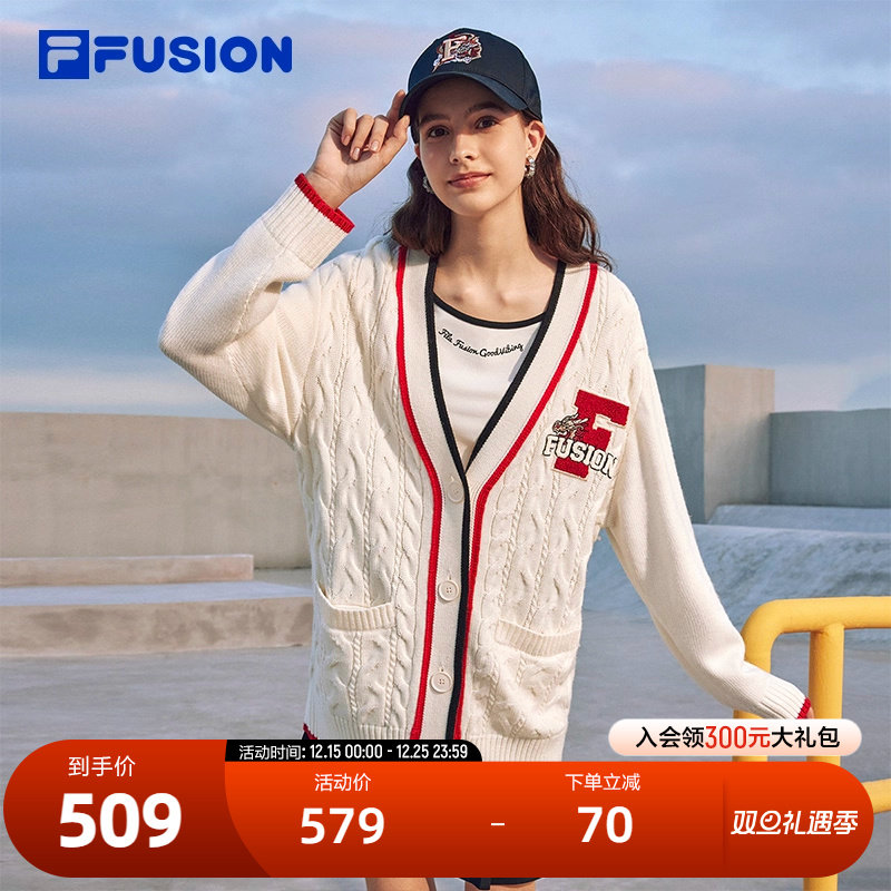 FILAFUSION斐乐女子编织开衫