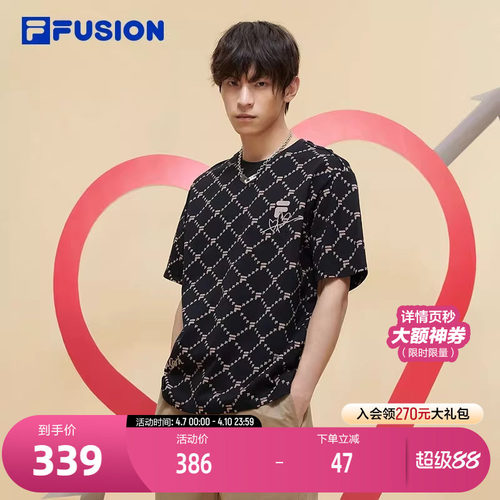 FILAFUSION斐乐中性针织短袖衫