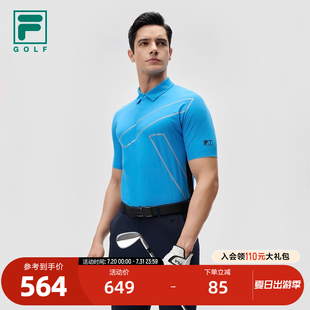 高尔夫运动基础上衣 FILA 斐乐官方男子针织短袖 POLO衫 2024秋新款