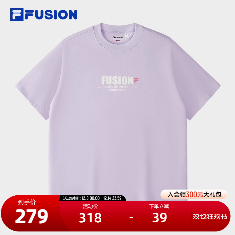 FILAFUSION斐乐中性针织短袖衫