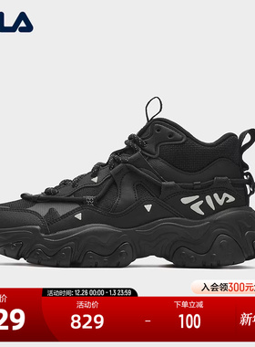 FILA 斐乐官方女鞋FLUID 5复古运动鞋2024春新款猫爪鞋户外休闲鞋