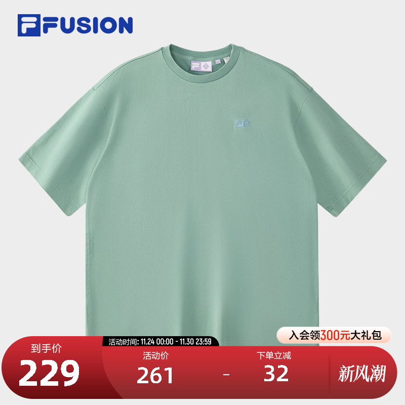 FILAFUSION斐乐中性针织短袖衫