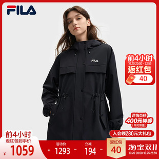 FILA斐乐修身显瘦软壳外套风衣秋季新款女款收腰百搭通勤休闲工装