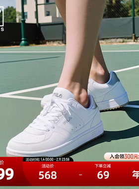 FILA 斐乐官方TARGA 1+网球生活鞋女2025秋新款圆盾鞋运动鞋板鞋