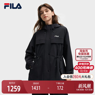 FILA斐乐修身显瘦软壳外套风衣秋季新款女款收腰百搭通勤休闲工装