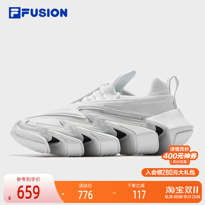 FILA FUSION斐乐潮牌SAWTOOTH未来潮鞋男2025秋新款锯齿鞋跑步鞋