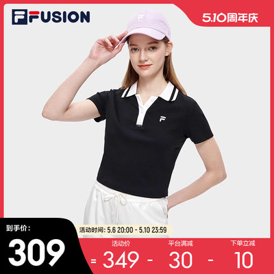 FILAFUSION斐乐女子短袖POLO衫