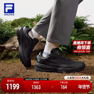 眼界2|FILA斐乐BOA革面运动鞋男鞋2026春季新款牛皮防水越野跑鞋