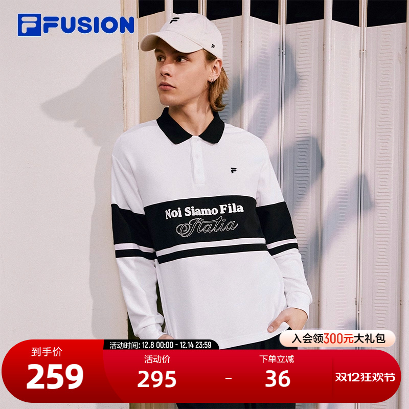 FILAFUSION斐乐男子长袖POLO