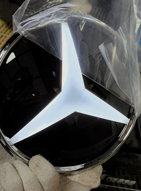 适用奔驰GLC级中网标志亮光E级GLS车标亮灯W205前标灯发光LED改装