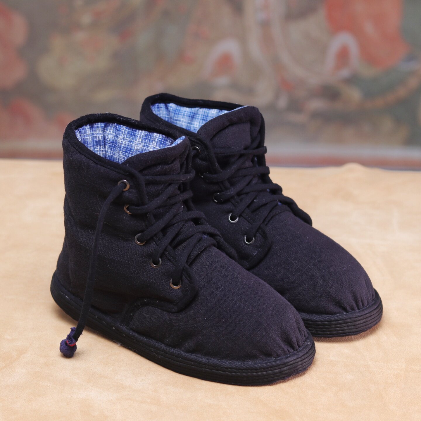 【纯棉花更养脚】手工千层底布鞋系带高帮保暖棉鞋女秋冬可爱怀旧