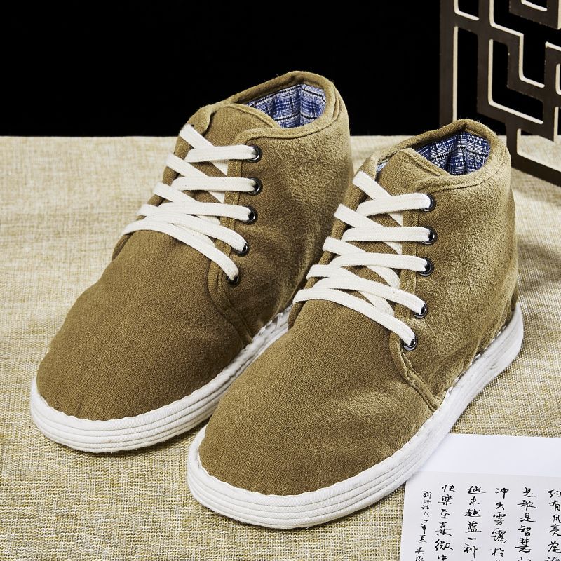 农村妈妈鞋姜黄色加厚保暖千层底