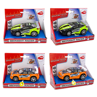 DICKIE迪奇midnight racer声光音乐节奏合金属回力跑车儿童玩具车