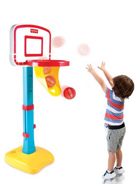 fisher price jumpbasketball 费雪儿童篮球架高度可调运动投篮架