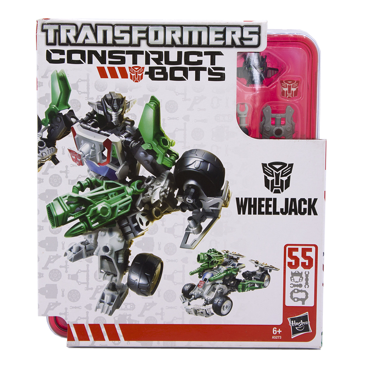 孩之宝Construct Bots变形金刚之千斤顶wheel jack搭建拼插装积木