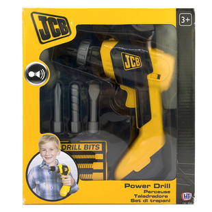JCB Power Tool DRILL 声效电钻仿真儿童维修木工工具过家家玩具