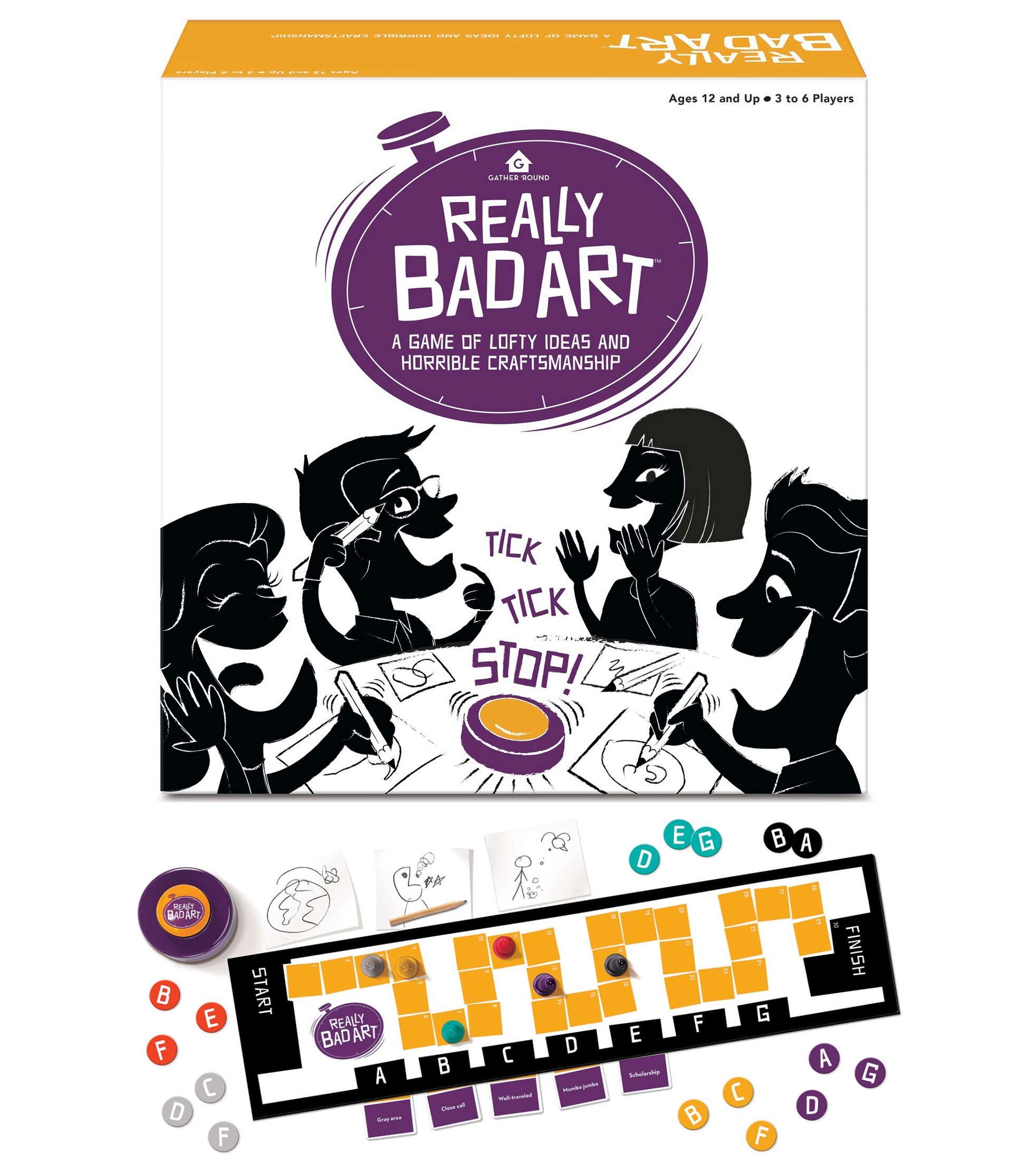 Really bad art game 美版小小儿童艺术家互动画画大比拼游戏玩具