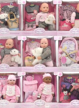 kingstate baby allie ks超萌表情玻璃眼珠仿真娃娃豪华套装45cm