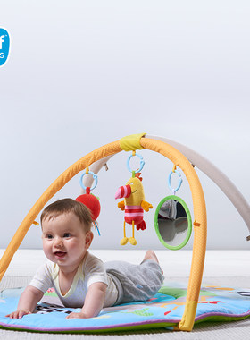 以色列TAFTOYS 婴幼儿毛绒安抚玩偶挂件音乐坐躺爬行游戏垫健身架
