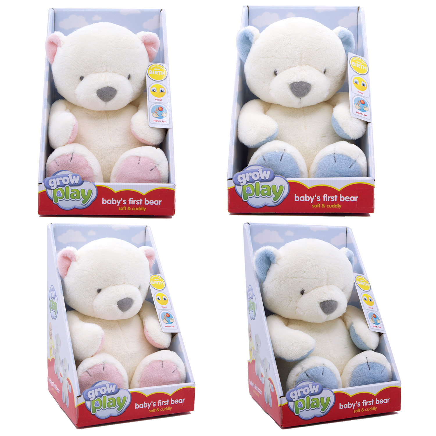 grow play婴幼儿安抚小熊短毛绒玩具手偶玩偶公仔baby first bear