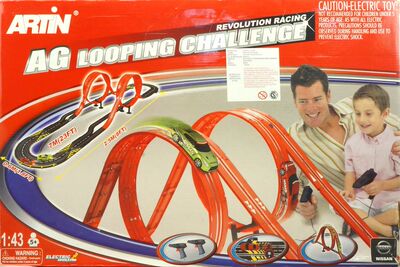 Artin AG LOOPING CHALLENGE计圈数双环形立体轨道1:43双人遥控车