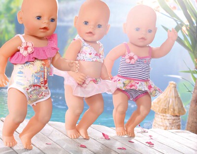 zapf夏芙 born邦邦仿真娃娃43cm配件衣服饰游泳衣比基尼沙滩裤子