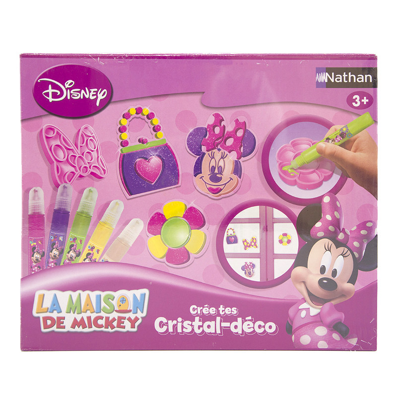 Nathan cristal deco迪士尼米老鼠米妮3D彩绘模具彩笔女孩礼物
