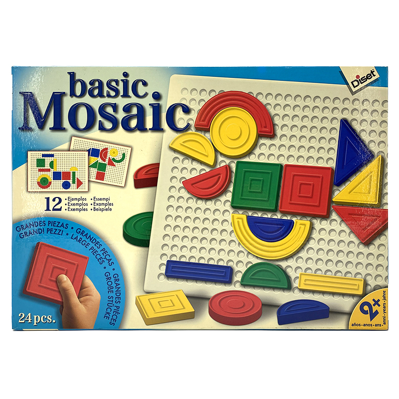 Diset basic mosaic欧美儿童早教益智拼插积木图形图案拼版玩具