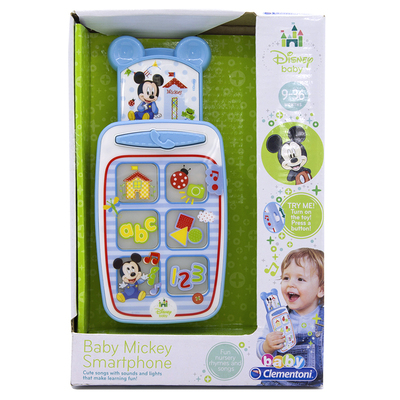 CLEMENTONI迪士尼BABY smartphone米奇声光音乐宝宝认知仿真电话