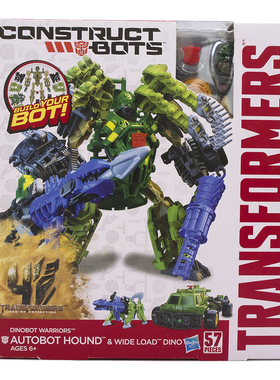 孩之宝Construct Bots变形金刚猎犬探长autobot hound 拼插装积木