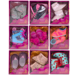 Our Generation偶季18寸46cm娃娃配件凉鞋长靴布鞋运动溜冰鞋子OG