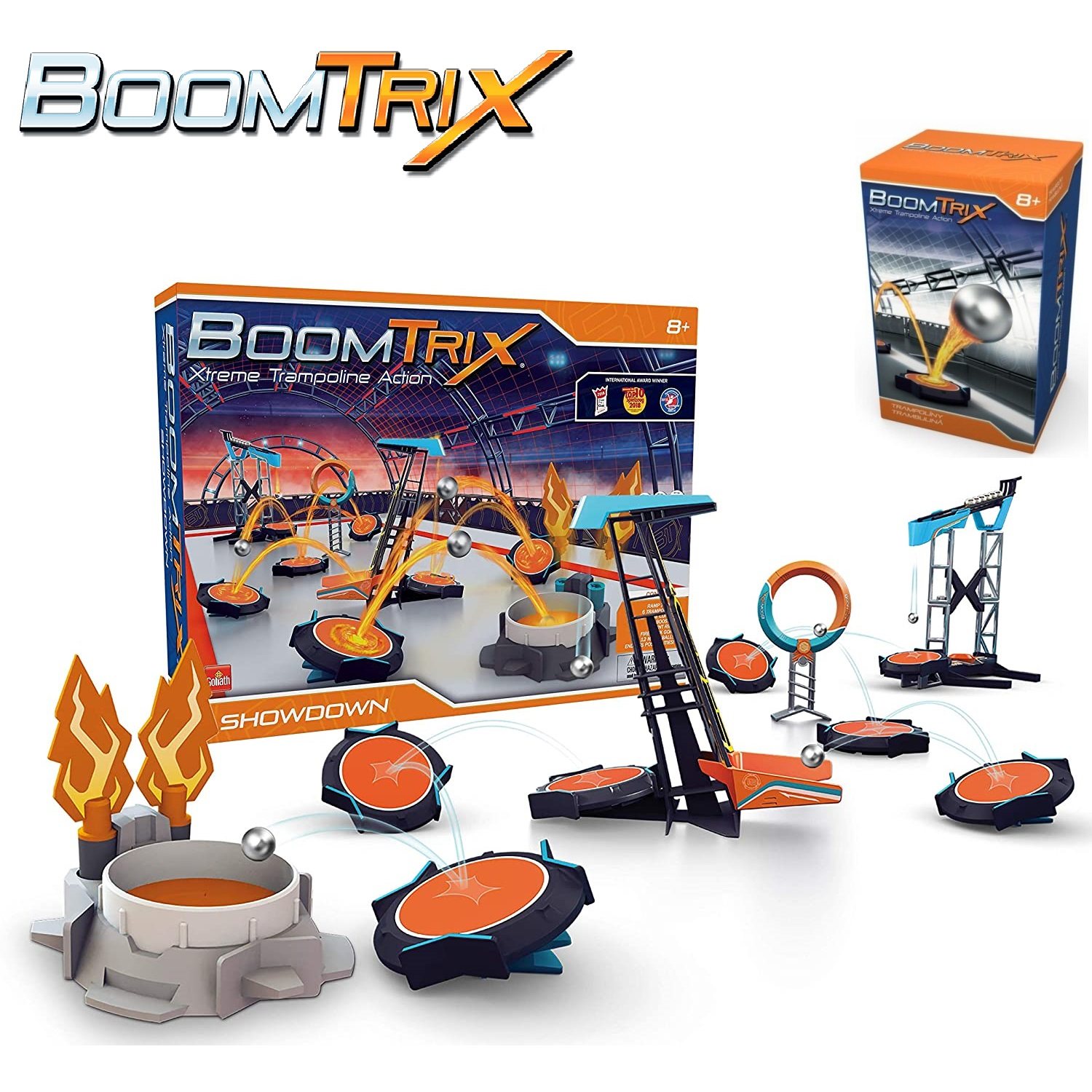 Boom trix 物理动能金属球弹弹珠教具科学实验蹦床发射台桌游玩具