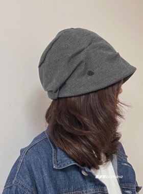 慵懒氛围感~立体褶皱剪裁桶帽羊毛冷帽显脸小保暖帽子潮日系帽子