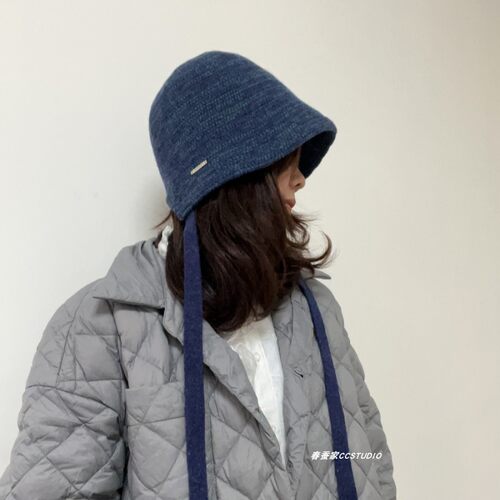 方圆脸适合的倪妮同款飘带渔夫帽