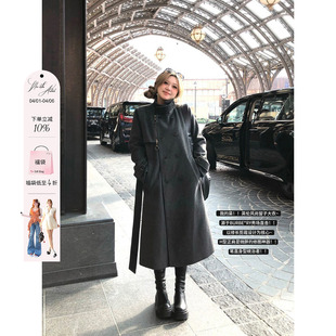 微胖大码 呢子大衣 格雷系双排扣毛呢外套女2025秋冬新款 安妮不火