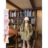 安妮不火气质廓形系带收腰立领风衣女微胖大码 氛围感宽松显瘦外套