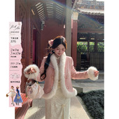 国风开衫 盘扣金属丝提花夹棉外套女微胖大码 外套 新中式 安妮不火