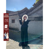 爆闪烫钻毛领加绒卫衣长裤 套装 女微胖大码 安妮不火 保暖两件套装