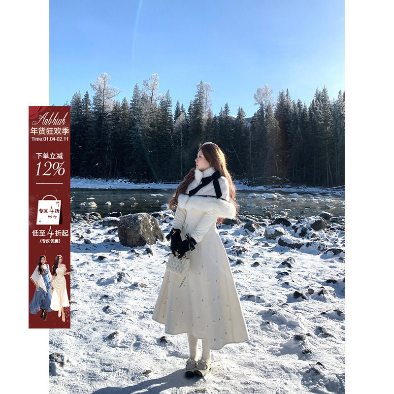 安妮不火 钉珠蝴蝶结呢子裙&毛绒斗篷套装女微胖大码毛呢两件套装,女装/女士精品,时尚套装,淘宝优惠券,粉丝福利购,淘宝优惠卷