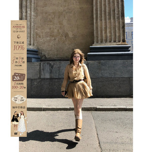 法式 裙女2025微胖大码 老钱气质连衣裙 洛薇诗珀收腰衬衫 安妮不火