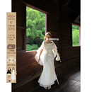 安妮不火纤指玲兰提花绸缎蕾丝拼接长裙女微胖大码 气质连衣裙 法式