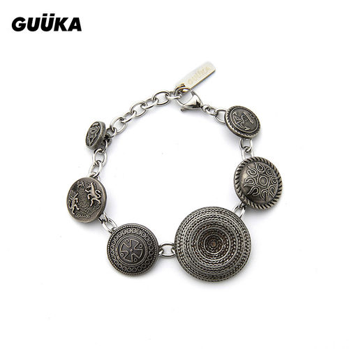 GUUKA潮牌朋克嘻哈不锈钢手链