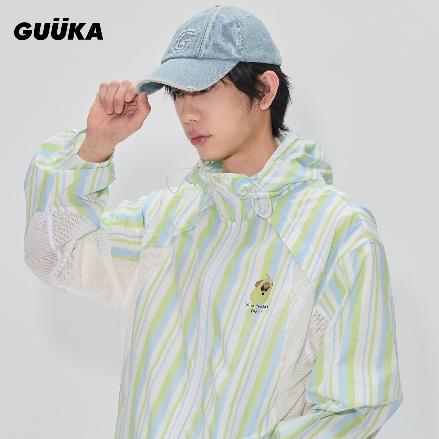 GUUKAUPF50+网孔透气防晒服男图片