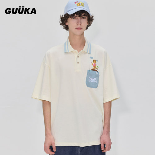 GUUKA原田治联名纯棉Polo衫情侣
