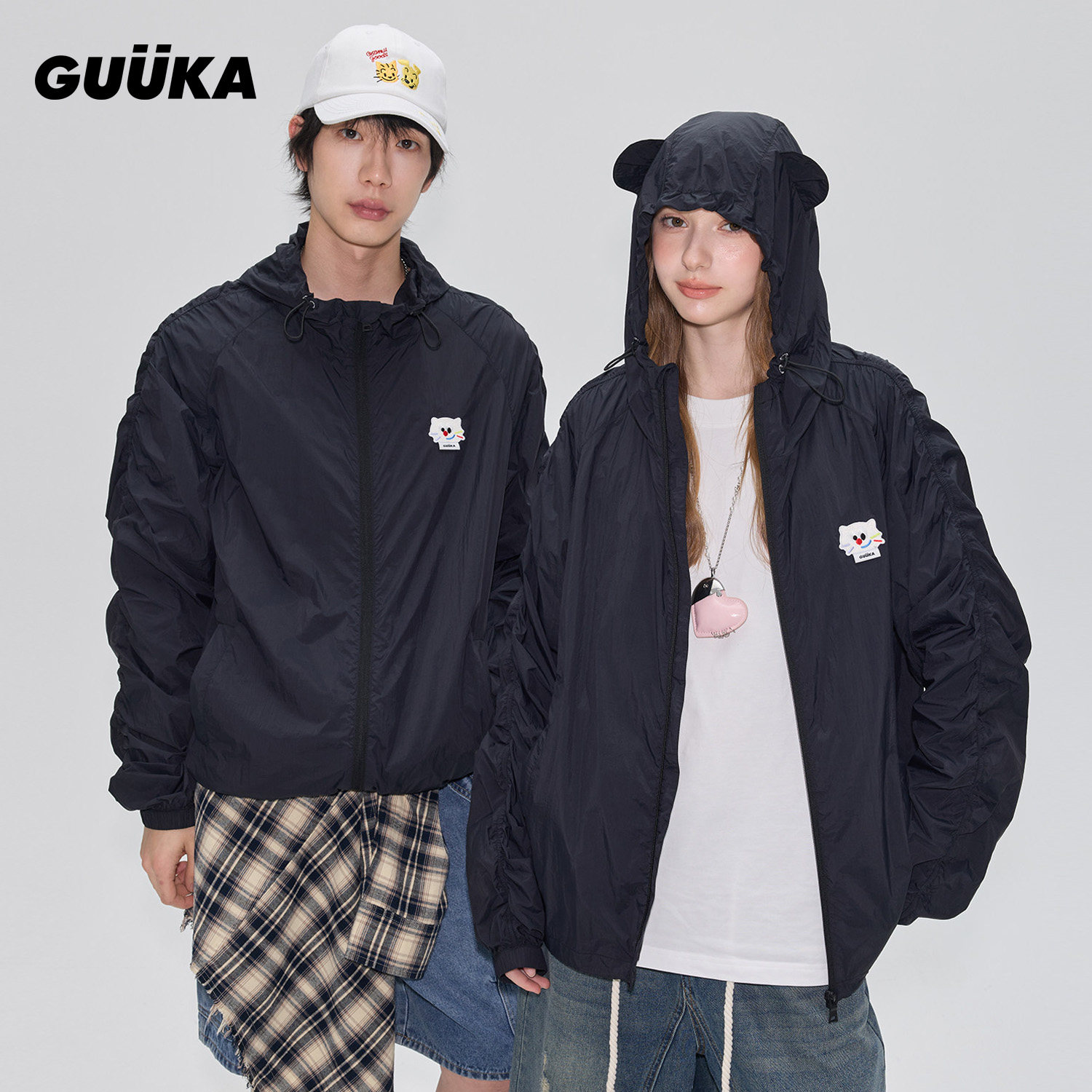 GUUKAUPF100+小猫耳防晒衣男款图片
