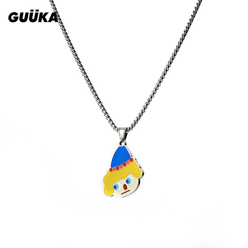 GUUKA联名嘻哈钛钢情侣项链图片