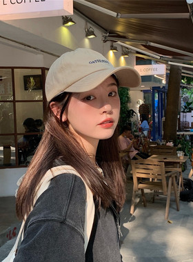 丁走走韩版百搭字母刺绣棒球帽潮春夏男女情侣复古休闲遮阳鸭舌帽