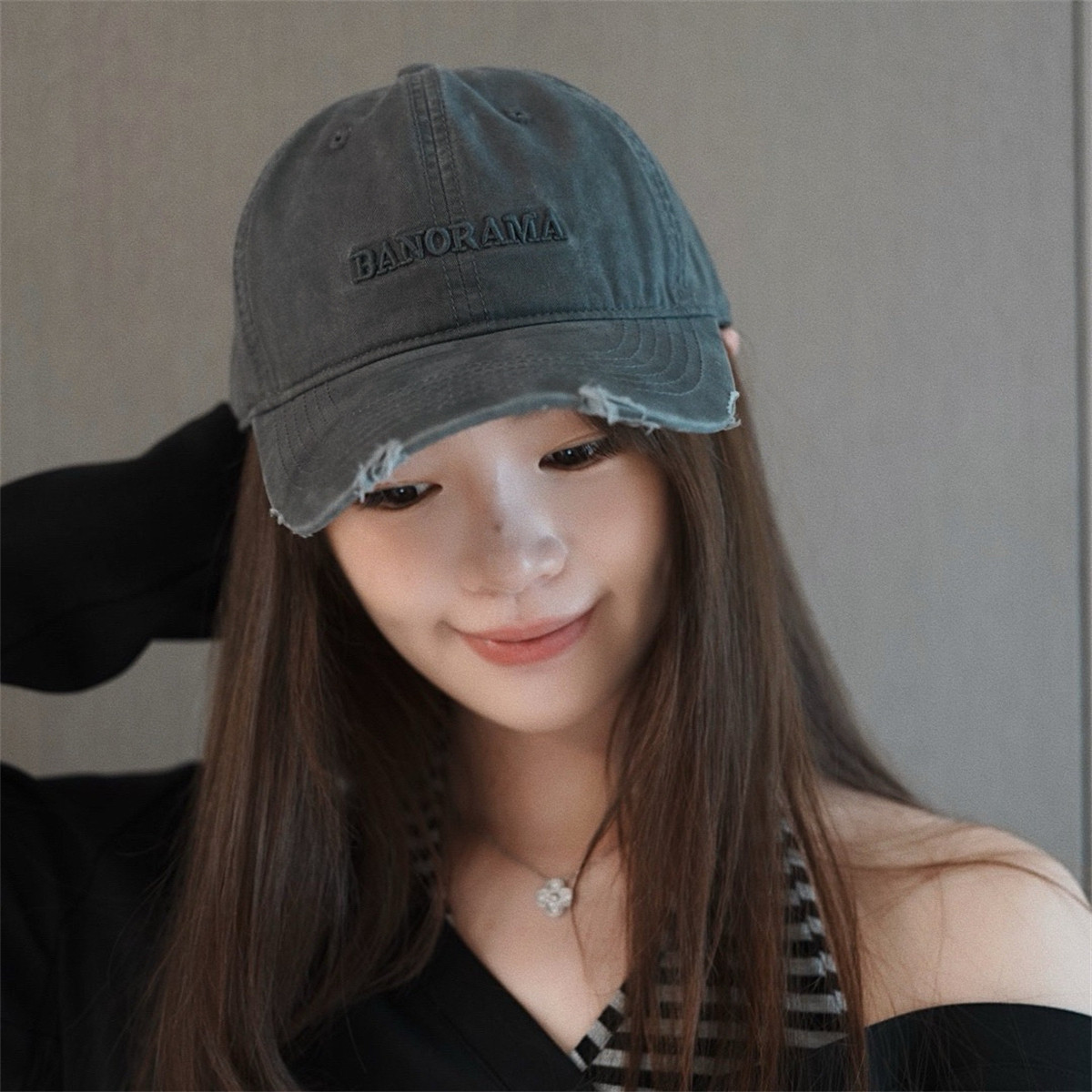 盐系感～水洗字母软顶灰色棒球帽子女百搭大头围显脸小鸭舌帽男潮,服饰配件/皮带/帽子/围巾,帽子,淘宝优惠券,粉丝福利购,淘宝优惠卷