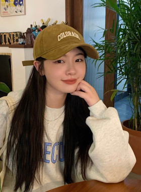 帽型超赞～韩版百搭休闲棒球帽子女春季显脸小软顶刺绣鸭舌帽男潮