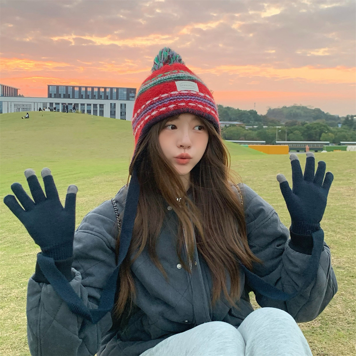 丁走走小众手工加绒雷锋帽子手套可拆卸冬季加厚保暖护耳针织帽女,服饰配件/皮带/帽子/围巾,帽子,淘宝优惠券,粉丝福利购,淘宝优惠卷